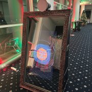 Mirror Me set up with casino tables for evening event
