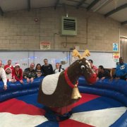 Inflatable Rodeo Reindeer Rodeo Reindeer at small Christmas party